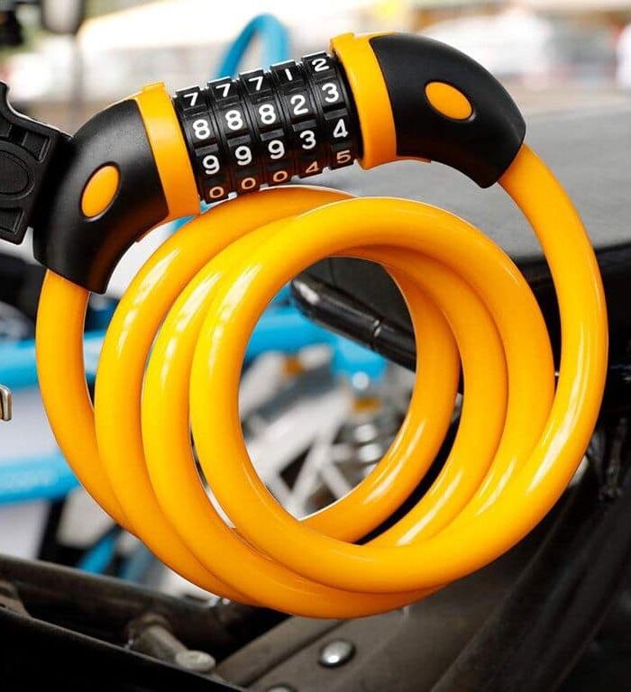 Bicycle Lock Steel Cable Chain Security Password 4 Digit Lock Anti-Theft Combination Number Code Safety Bike Bicycle Accessories