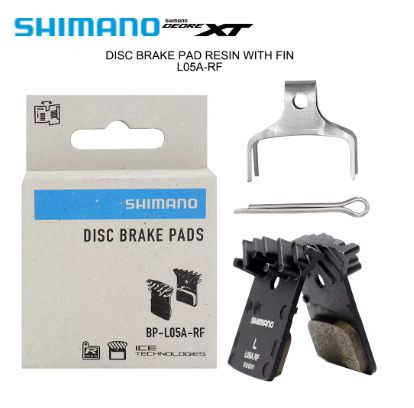SHIMANO DEORE XT L05A-RF Disc Brake Pad MTB Road Bike Resin with FIN 1 PAIR for M8100 M7100 R9150 R8050 105 4700 GRX 11-Speed