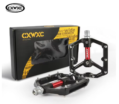 CXWXC Bicycle Pedals of Flat with Removable Anti-slip Pins Ultralight Aluminum Sealed Bearings MTB Road Bike Wide Flat Pedals